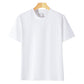 HEALY Men's 230g Cotton Knitted Short-sleeved Summer Fashion Brand Clothing Base White T-shirt, Couple's Style T-shirt