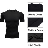 Wholesale High Quality Men's Short Sleeve Sport Compression Top Cool Dry Workout T-Shirt Compression Shirt