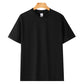 HEALY Men's 230g Cotton Knitted Short-sleeved Summer Fashion Brand Clothing Base White T-shirt, Couple's Style T-shirt